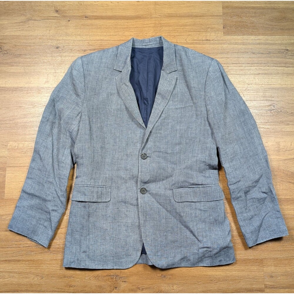 Vince Linen Blazer Sports Coat Jacket Men’s Size Medium Gray 2 Button Business